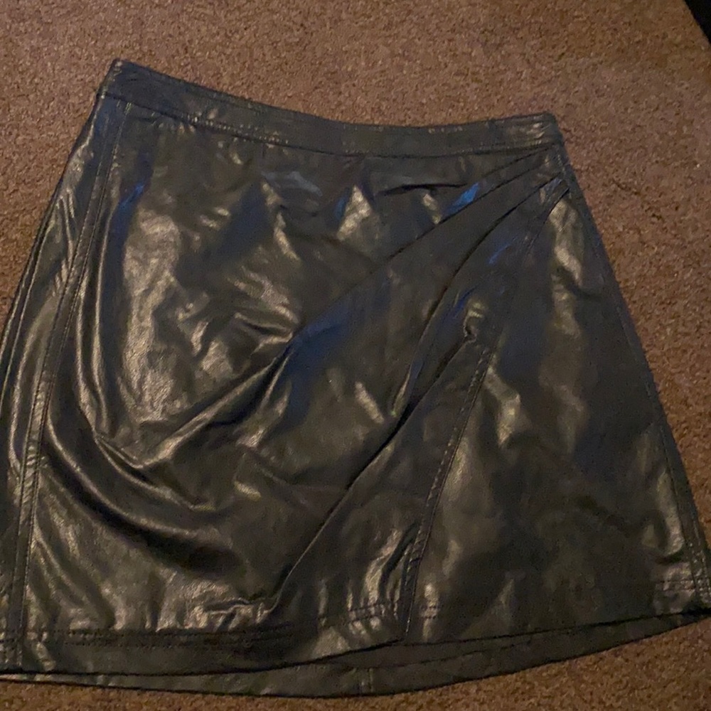 Free People leather skirt